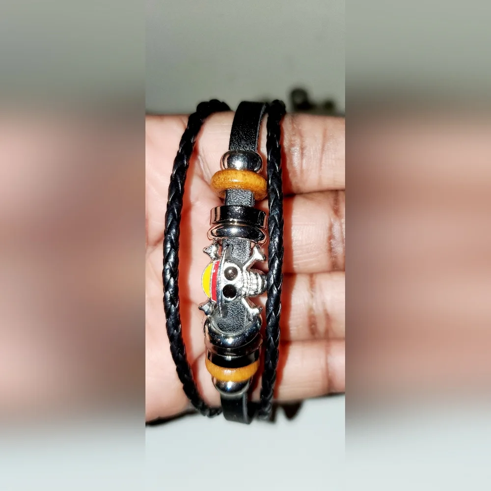 Onepiece Black and Orange Unisex Bracelet